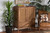 Ramiel Mid-Century Modern Ash Walnut Finished Wood and Rattan 1-Drawer Sideboard MG9005-Ash Walnut/Rattan-Sideboard