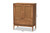 Ramiel Mid-Century Modern Ash Walnut Finished Wood and Rattan 1-Drawer Sideboard MG9005-Ash Walnut/Rattan-Sideboard