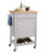 25" X 17" X 34" Natural And Gray Rubber Wood Kitchen Cart (286670)