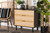 Maureen Mid-Century Modern Espresso Brown Wood and Rattan 3-Drawer Dresser SR191525-Brown/Tan-Dresser