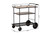 Huntley Modern Industrial Walnut Brown Finished Wood and Black Metal Mobile Wine Cart TDA-1020-Wine Cart