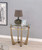 25" X 23" Champagne And Clear Glass End Table (286054)