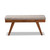Alona Mid-Century Modern Light Grey Fabric Upholstered Wood Dining Bench Alona-Medium Oak/Light Grey-Bench