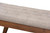 Alona Mid-Century Modern Light Grey Fabric Upholstered Wood Dining Bench Alona-Medium Oak/Light Grey-Bench