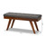 Alona Mid-Century Modern Medium Grey Fabric Upholstered Wood Dining Bench Alona-Medium Oak/Medium Grey-Bench