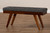 Alona Mid-Century Modern Medium Grey Fabric Upholstered Wood Dining Bench Alona-Medium Oak/Medium Grey-Bench