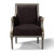 Georgette Classic And Traditional French Inspired Brown Velvet Upholstered Grey Finished Armchair With Goldleaf Detailing ASS1103-CC