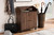 Rossin Modern And Contemporary Walnut Brown Finished 2-Door Wood Entryway Shoe Storage Cabinet With Open Shelf ATSC1614-Columbia-Shoe Cabinet