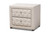 Lepine Modern And Contemporary Light Beige Fabric Upholstered 2-Drawer Wood Nightstand BBT3164-Light Beige-NS