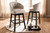 Theron Transitional Light Beige Fabric Upholstered Wood Swivel Bar Stool Set Of 2 BBT5210B-Light Beige-BS