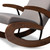 Kaira Modern And Contemporary Gray Fabric Upholstered And Walnut-Finished Wood Rocking Chair BBT5317-Grey