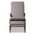 Kaira Modern And Contemporary 2-Piece Gray Fabric Upholstered And Walnut-Finished Wood Rocking Chair And Ottoman Set BBT5317-Grey-Otto-Set