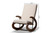 Kaira Modern And Contemporary Light Beige Fabric Upholstered And Walnut-Finished Wood Rocking Chair BBT5317-Light Beige