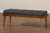 Linus Mid-Century Modern Dark Grey Fabric Upholstered And Button Tufted Wood Bench BBT5363-Dark Grey-Bench