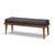 Linus Mid-Century Modern Dark Grey Fabric Upholstered And Button Tufted Wood Bench BBT5363-Dark Grey-Bench