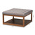 Alvere Modern And Contemporary Grey Fabric Upholstered Walnut Finished Cocktail Ottoman BBT5365-Grey/Walnut-Otto