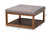 Alvere Modern And Contemporary Grey Fabric Upholstered Walnut Finished Cocktail Ottoman BBT5365-Grey/Walnut-Otto