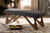 Rika Mid-Century Modern Dark Grey Fabric Upholstered Walnut Brown Finished Boomerang Bench BBT5367-Dark Grey/Walnut-Bench