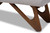 Rika Mid-Century Modern Greyish Beige Fabric Upholstered Walnut Brown Finished Boomerang Bench BBT5367-Greyish Beige/Walnut-Bench