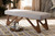Rika Mid-Century Modern Greyish Beige Fabric Upholstered Walnut Brown Finished Boomerang Bench BBT5367-Greyish Beige/Walnut-Bench