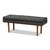 Arne Mid-Century Modern Dark Grey Fabric Upholstered Walnut Finished Bench BBT5369-Dark Grey/Walnut-Bench