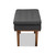 Arne Mid-Century Modern Dark Grey Fabric Upholstered Walnut Finished Bench BBT5369-Dark Grey/Walnut-Bench