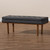 Arne Mid-Century Modern Dark Grey Fabric Upholstered Walnut Finished Bench BBT5369-Dark Grey/Walnut-Bench