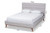 Erlend Mid-Century Modern Greyish Beige Fabric Upholstered King Size Platform Bed BBT6803-Greyish Beige-King