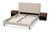 Maren Mid-Century Modern Beige Fabric Upholstered Queen Size Platform Bed With Two Nightstands CF9058-Beige-Queen