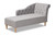 Emeline Modern And Contemporary Grey Fabric Upholstered Oak Finished Chaise Lounge CFCL1-Grey/Oak-KD Chaise