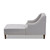 Leonie Modern And Contemporary Grey Fabric Upholstered Wenge Brown Finished Chaise Lounge CFCL3-Grey/Wenge-KD Chaise