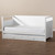 Cintia Cottage Farmhouse White Finished Wood Twin Size Daybed With Trundle Cintia-White-Daybed-T