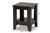 Audra Modern And Contemporary Dark Brown Finished Wood End Table ET8000-Wenge-ET