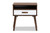 Quinn Mid-Century Modern Two-Tone White And Walnut Finished 1-Drawer Wood End Table ET8002-Columbia Walnut/White-ET