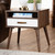Quinn Mid-Century Modern Two-Tone White And Walnut Finished 1-Drawer Wood End Table ET8002-Columbia Walnut/White-ET