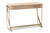 Lafoy Modern And Contemporary Natural Brown Finished Wood And Gold Finished 2-Drawer Console Table FJ2A034-Light Brown-Console