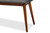 Flora Ii Mid-Century Modern Dark Grey Fabric Upholstered Medium Oak Finished Wood Dining Bench Flora2-Grey/Medium Oak-Bench