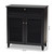 Coolidge Modern And Contemporary Dark Grey Finished 4-Shelf Wood Shoe Storage Cabinet With Drawer FP-02LV-Dark Grey