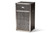 Cosette Vintage Industrial Silver Metal Floral Accent Cabinet HY2AB017-Grey-Cabinet