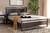 Inicio Modern And Contemporary Ash Brown Finished Wood Queen Size Platform Bed Inicio-Queen