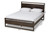 Inicio Modern And Contemporary Ash Brown Finished Wood Queen Size Platform Bed Inicio-Queen