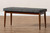Itami Mid-Century Modern Dark Grey Fabric Upholstered Medium Oak Finished Wood Dining Bench Itami-Grey/Medium Oak-Bench