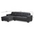 Langley Modern And Contemporary Dark Grey Fabric Upholstered Sectional Sofa With Left Facing Chaise J099C-Dark Grey-LFC