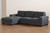 Langley Modern And Contemporary Dark Grey Fabric Upholstered Sectional Sofa With Left Facing Chaise J099C-Dark Grey-LFC