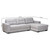 Langley Modern And Contemporary Light Grey Fabric Upholstered Sectional Sofa With Right Facing Chaise J099C-Light Grey-RFC