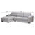 Nevin Modern And Contemporary Light Grey Fabric Upholstered Sectional Sofa With Left Facing Chaise J099S-Light Grey-LFC