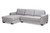 Nevin Modern And Contemporary Light Grey Fabric Upholstered Sectional Sofa With Left Facing Chaise J099S-Light Grey-LFC