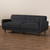 Allister Mid-Century Modern Dark Grey Fabric Upholstered Sofa J1453-Dark Grey-SF