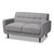 Allister Mid-Century Modern Light Grey Fabric Upholstered Loveseat J1453-Light Grey-LS