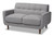 Allister Mid-Century Modern Light Grey Fabric Upholstered Loveseat J1453-Light Grey-LS